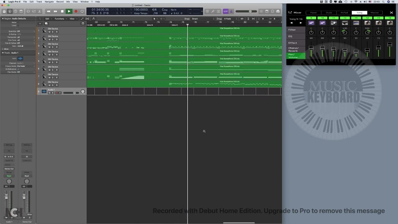 Testing Yamaha Style on Logic Pro X