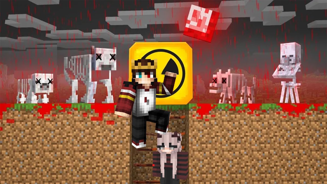 Minecraft AMA Kan Yağmurundan Kurtulmaya &Ccedil;alışıyoruz 😱 - Minecraft