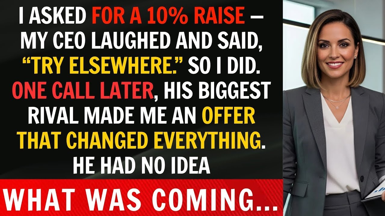 After 6 Years of Loyalty, My CEO Laughed at My 10% Raise Request — So I Quit for His Rival...