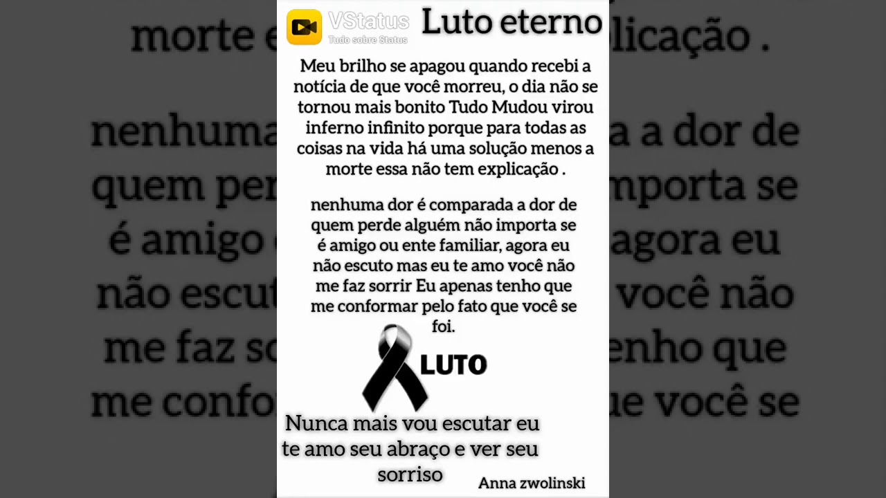 Luto eterno( dedicat&oacute;ria a um amigo)