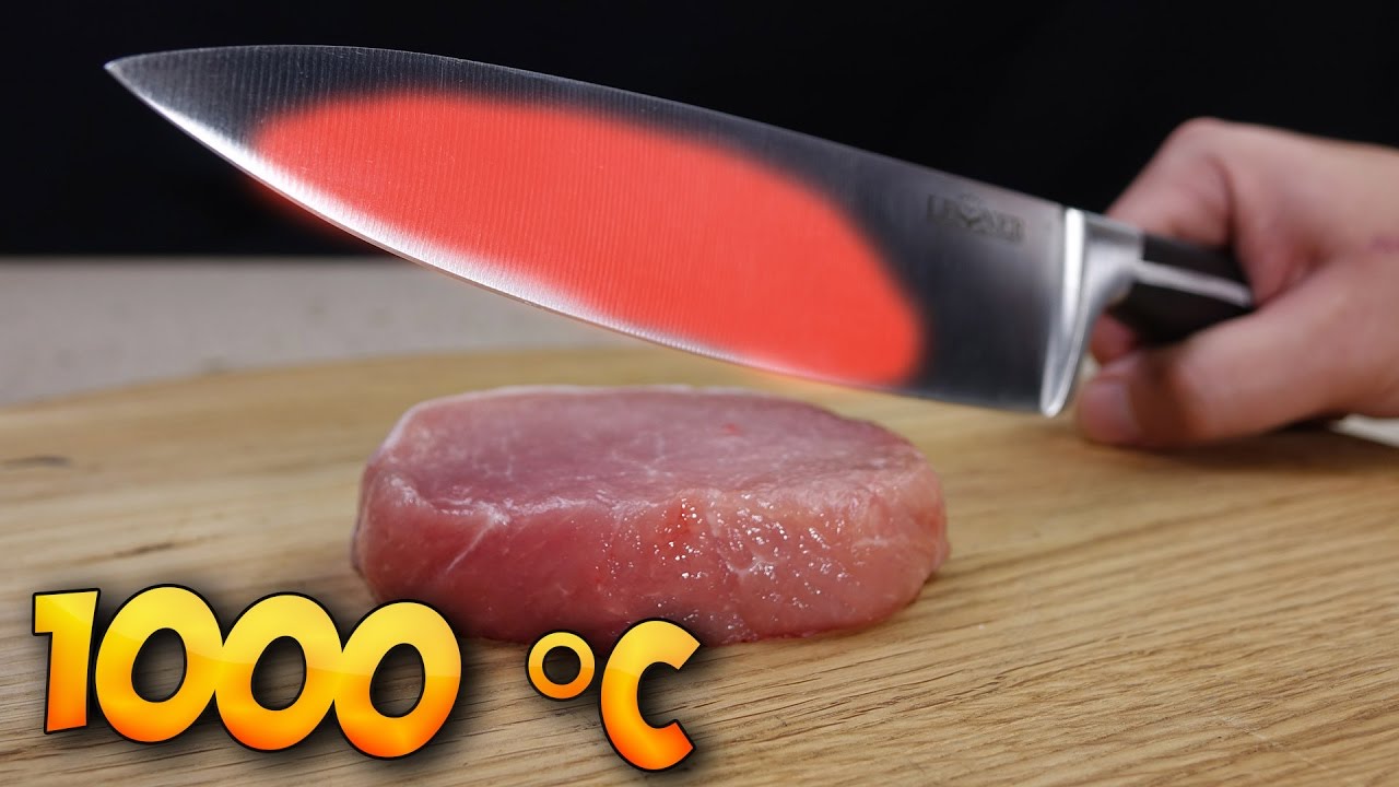 РАСКАЛЕННЫЙ НОЖ VS. МЯСО  !!!