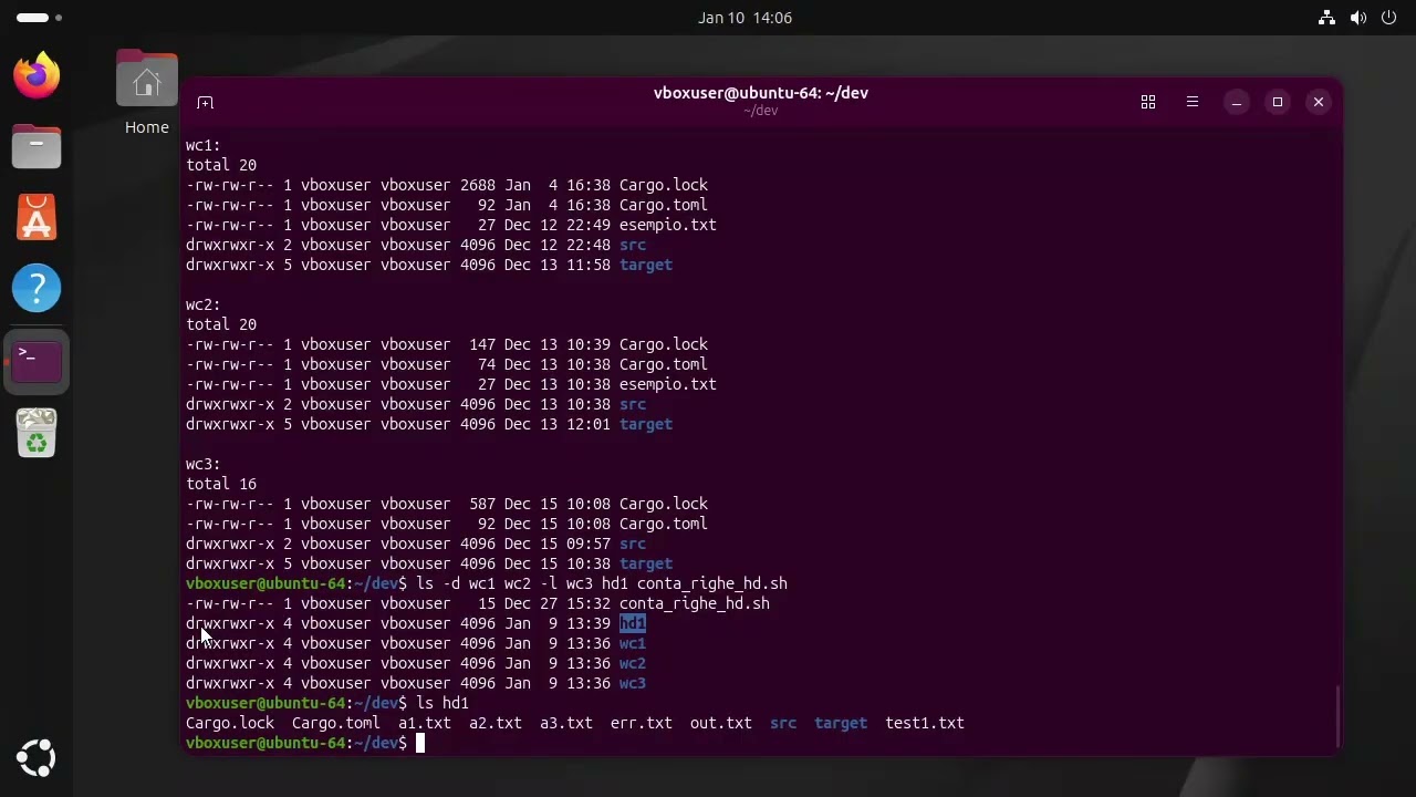 Corso Rust&Linux - 46: Le opzioni di `ls` e le wildcard