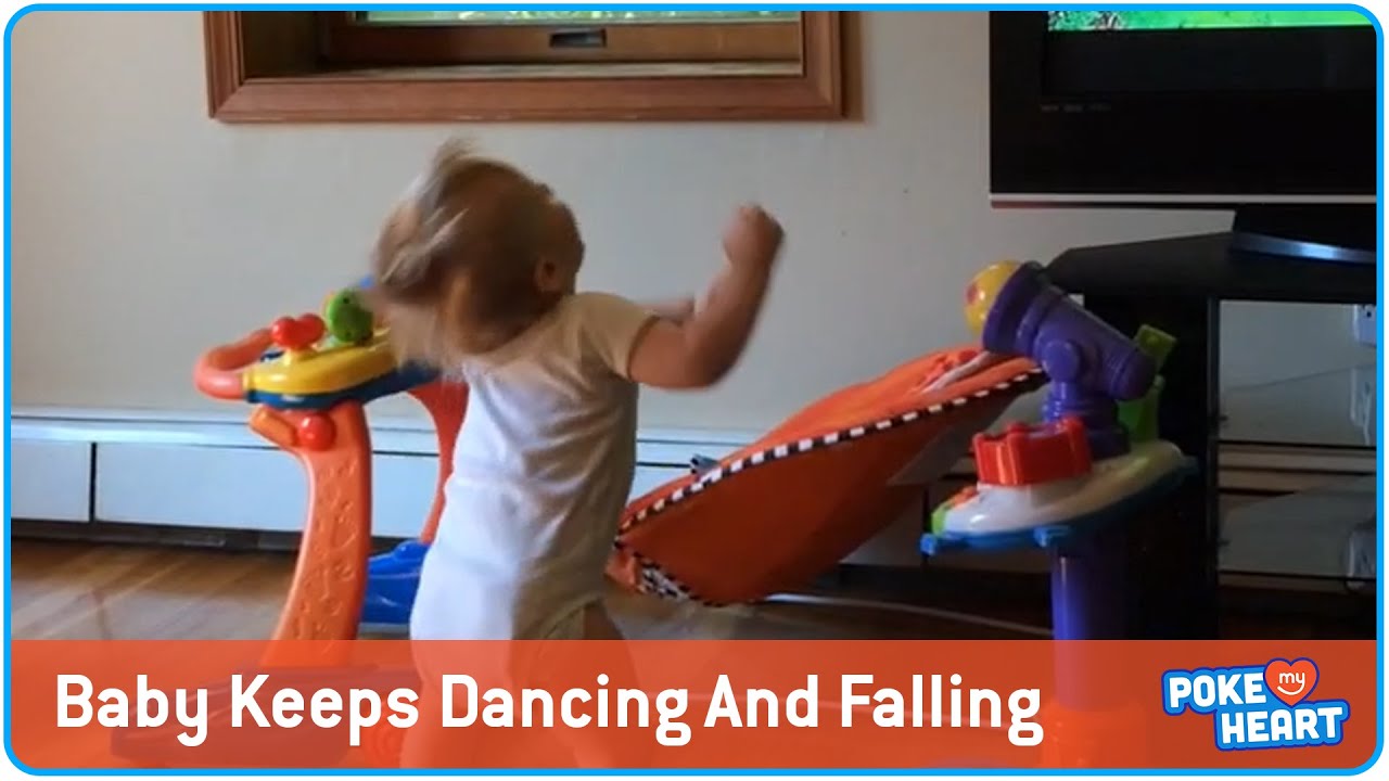 Baby Keeps Dancing And Falling, So Incredibly Happy