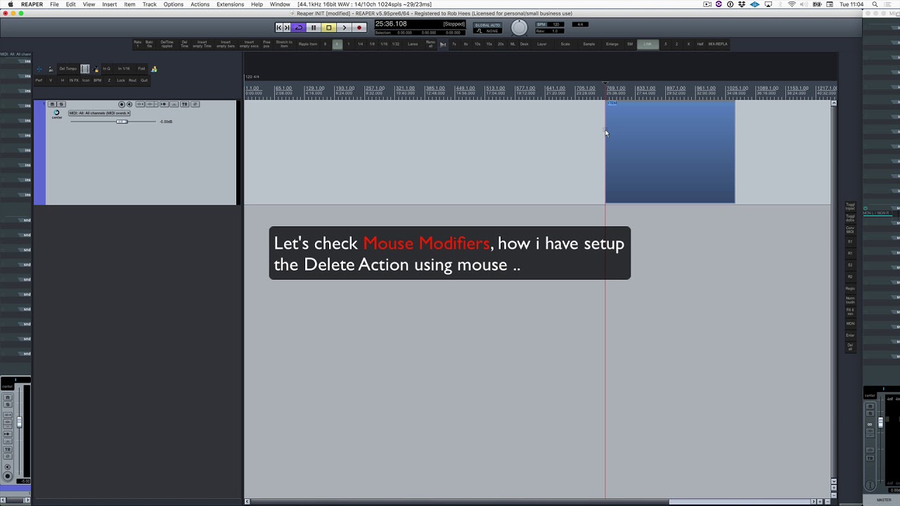 Fast deleting an Item with Mouse.