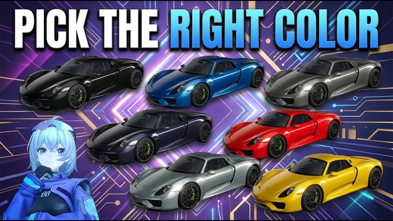 NTE Porsche 918 Colors Guide in 2 Minutes