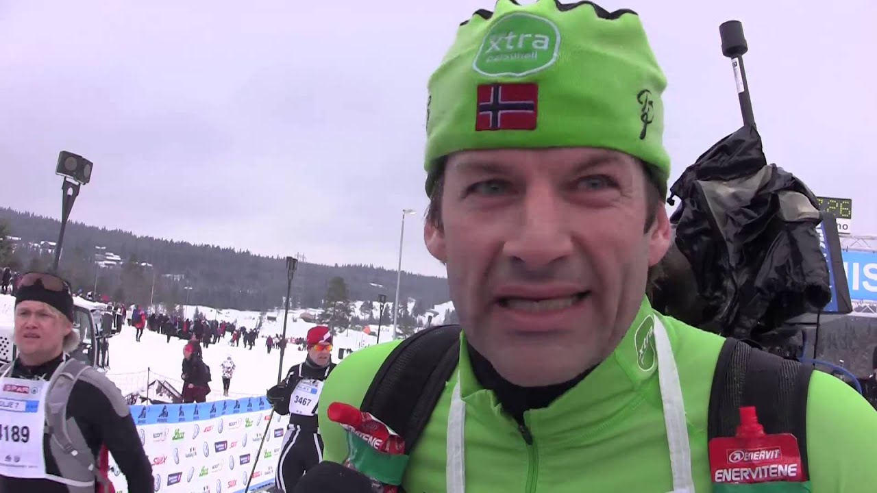 Birkebeinerrennet 2013: NRKs Jon Almaas i godt humør.