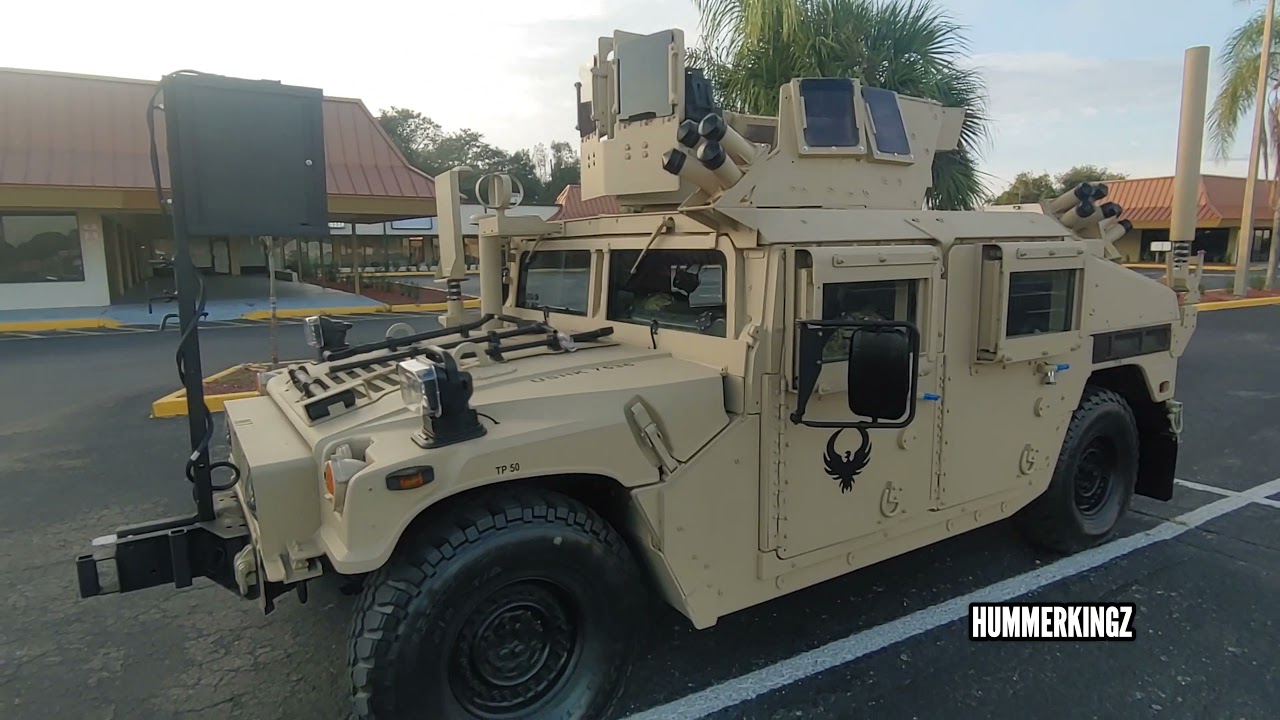 REAL ARMORED HUMVEE M1151A1 SLANT BACK FASTBACK WITH ARMOR FRAG KITS & AUTO TURRET @HUMMERKINGZ