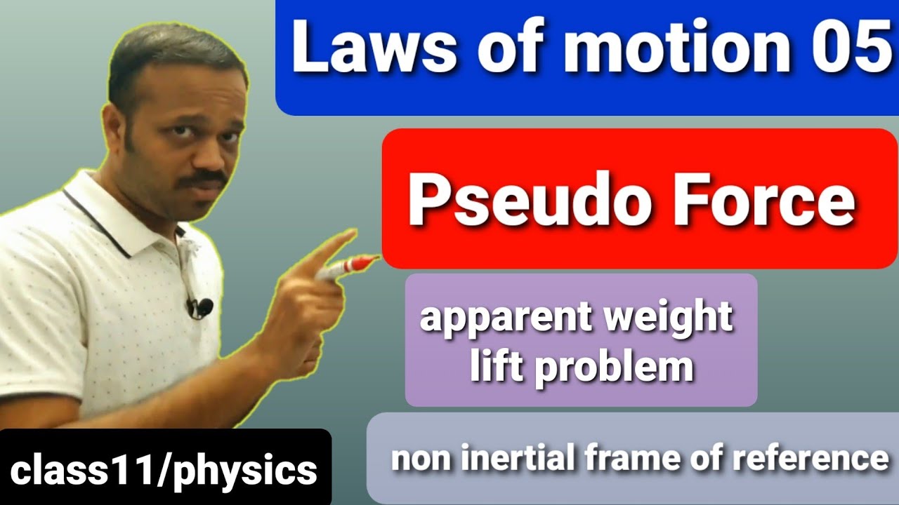 Laws of motion 05: Pseudo Force (best problems) lift apparent weight non inertial frame of reference