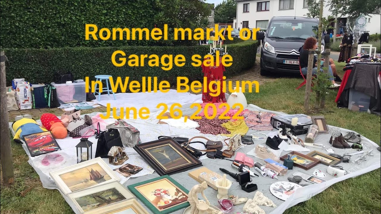 Rommelmarkt or Garage Sale in Welle Belgium  2022