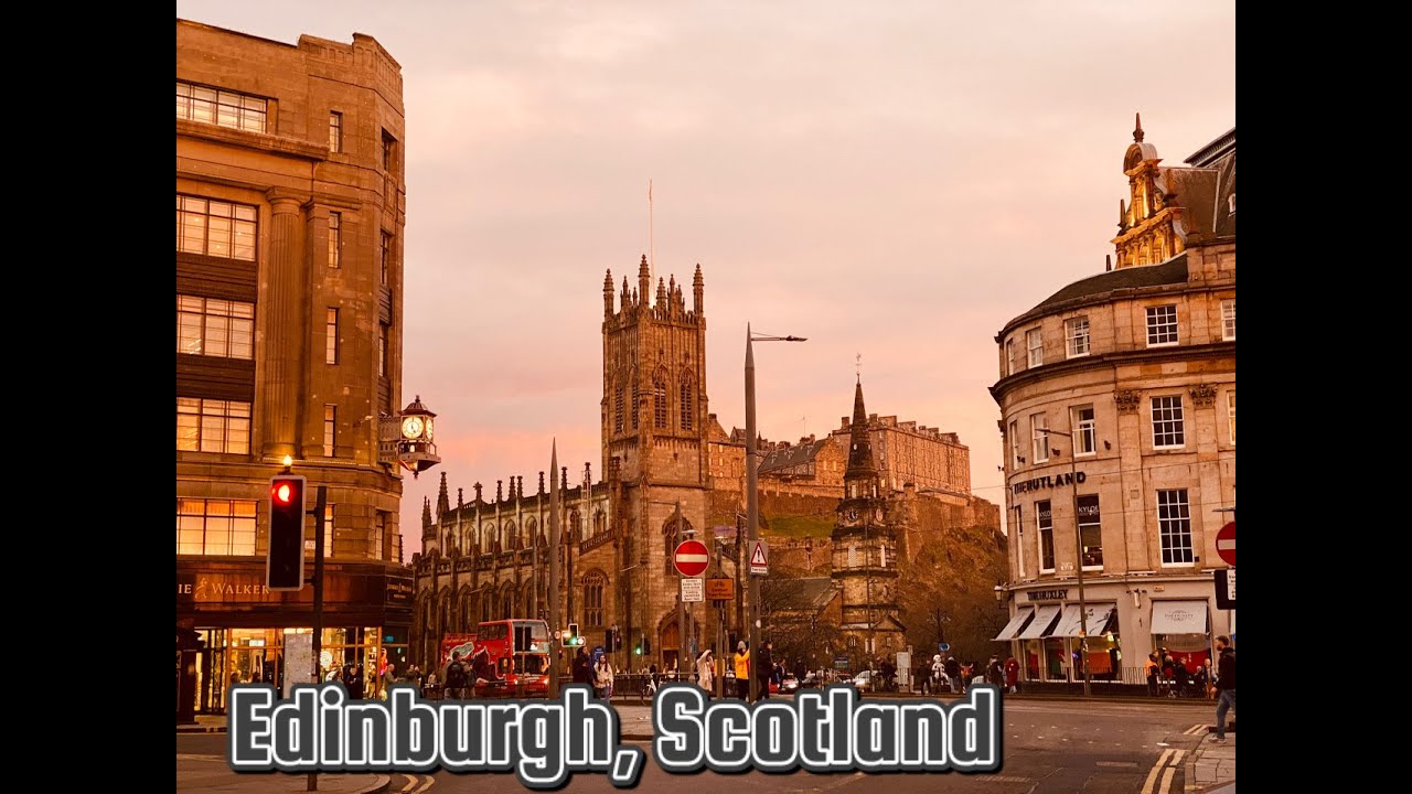 Edinburgh, Scotland 🏴󠁧󠁢󠁳󠁣󠁴󠁿 Beautiful Sunset Walk, 2023- Walking Tour in 4K