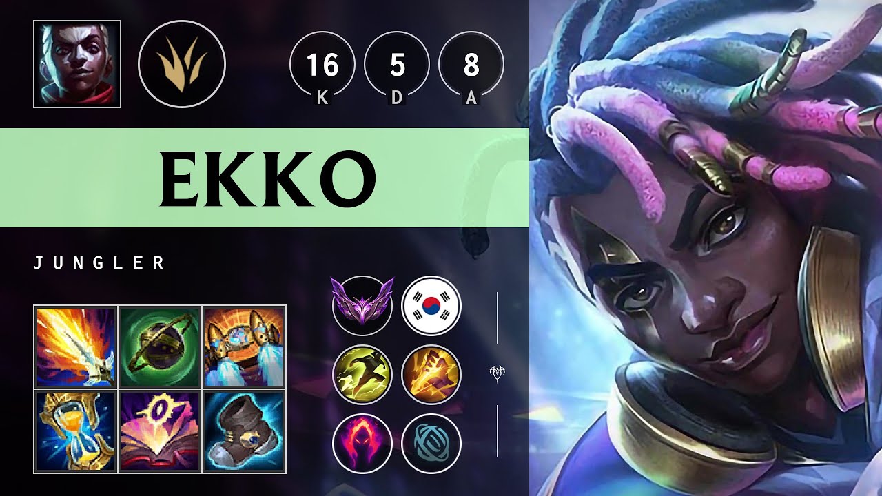 Ekko Jungle vs Rengar - KR Master Patch 25.15