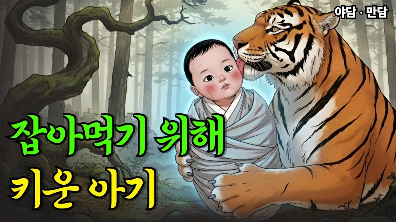 호랑이가 잡아먹기위해 키운 아기의 정체  야담 옛날이야기 사연