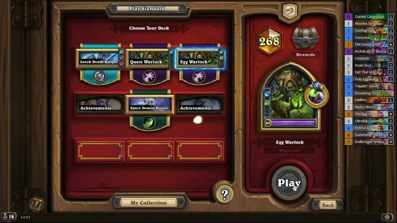 Hearthstone The Day of Rebirth Egg Warlock: Let me heal