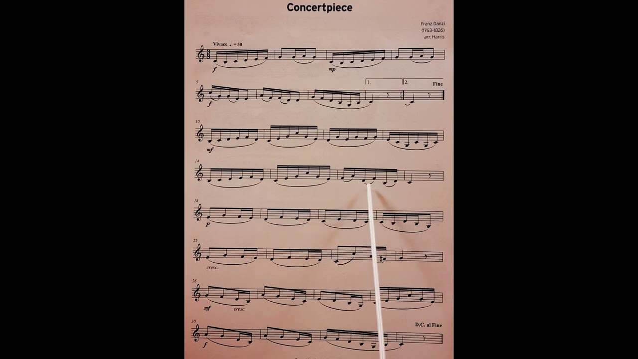 Concertpiece by Franz Danzi piano accompaniment at rehearsal speed