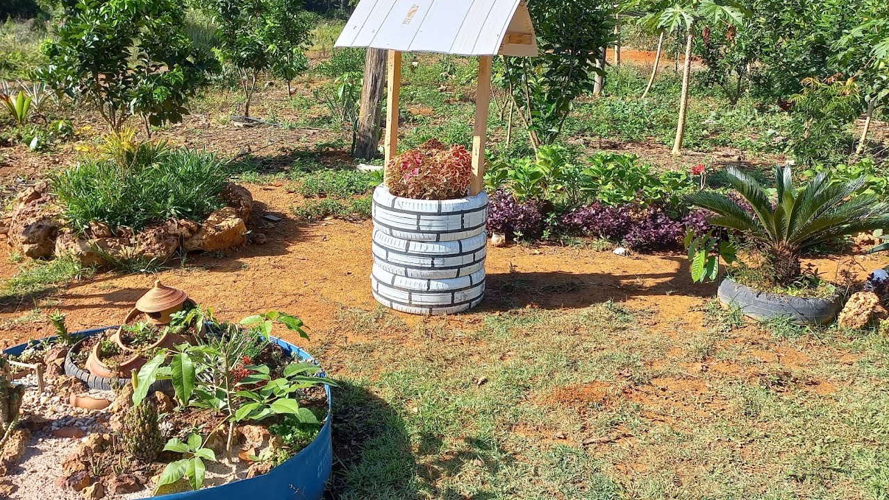CONSTRUINDO UM POÇO ARTESANAL DE PNEU AQUI PARA CHÁCARA!!