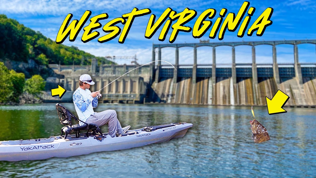 KAYAK BASS FISHING in West Virginia! (BIG BASS)