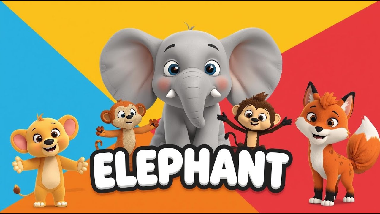 Elephant Song 🐘🎶 | Fun Animal Song for Kids | Nursery Rhymes Poems