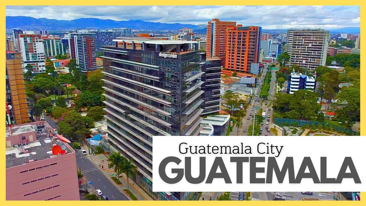 Cloudy day in ZONA 10 GUATEMALA CITY drone 4K