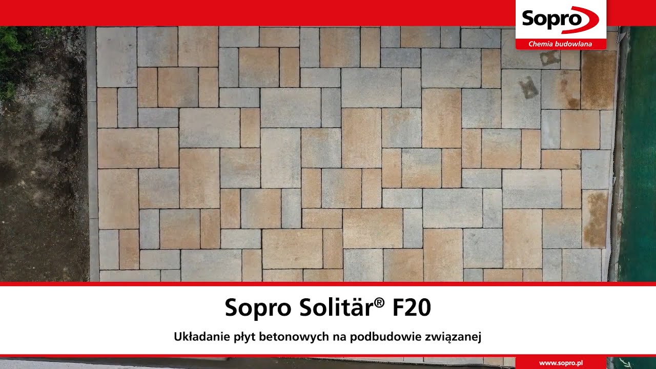 Jak układać płyty betonowye na podbudowie związanej przy użyciu Sopro Solit&auml;r&reg; F20?