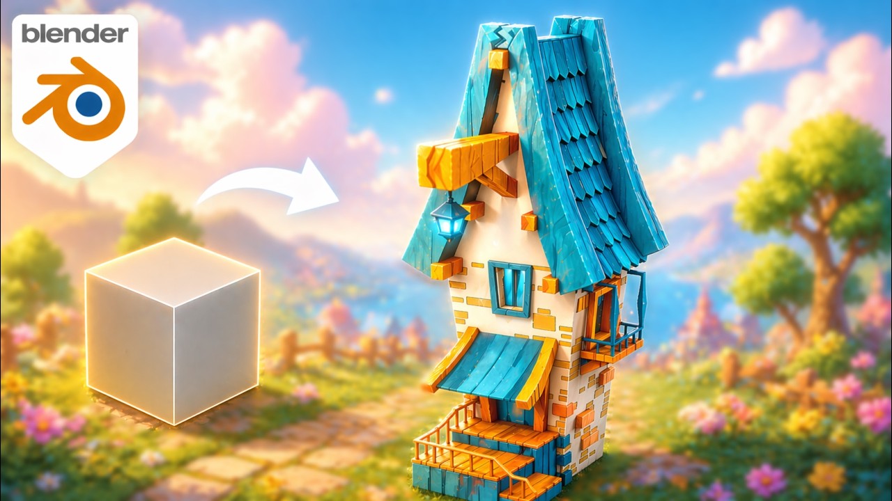 How to Make a Stylized Tall House in Blender