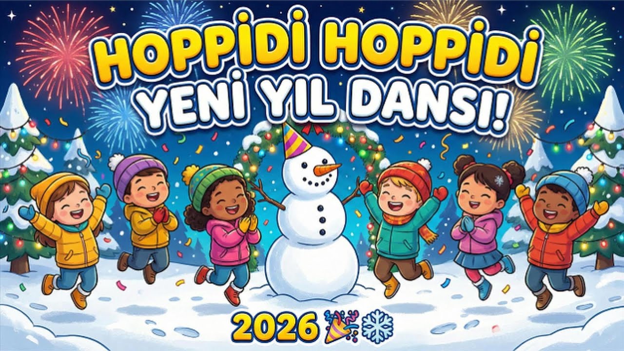 Hoş Geldin 2026 🎅❄️ Eğlenceli Çocuk Yeni Yıl Şarkısı ve Dansı
