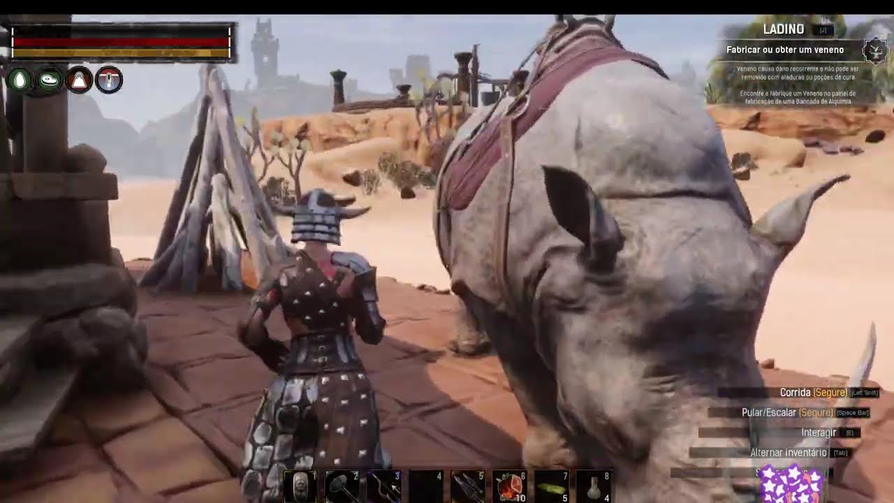 Conan Exiles #34 Bazar, dungeon no escuro, Campeã , Beligerante sem tocha, Apetrecho Lendário🔥🌑