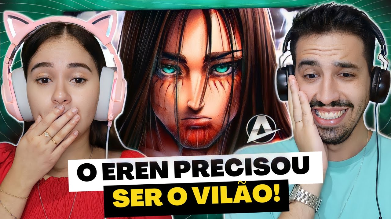 Reagimos a ♪ Eren Yeager | O Sacrifício Do Vilão | AniRap | React em Casal 🎧