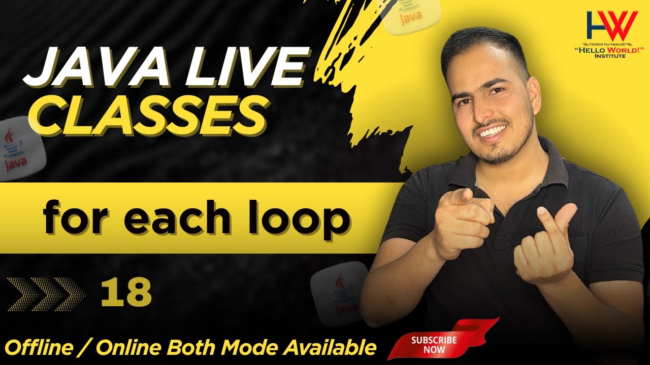 for each loop in java complete course @helloworld_institute