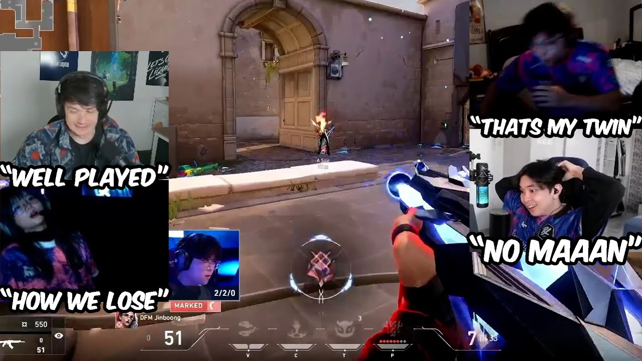 Valorant Streamers Reacts To DFM Jinboong Insane 1v3 CLUTCH Against PRX In VCT