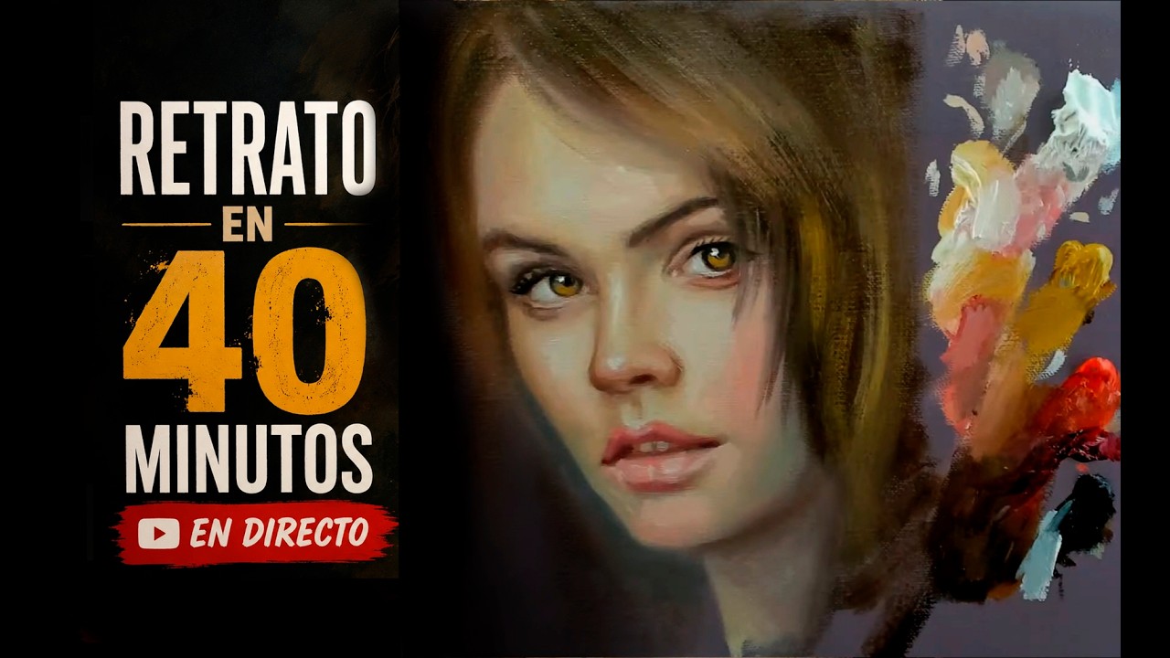 Retrato al óleo en solo 40 Minutos | Pintura Alla Prima en Vivo