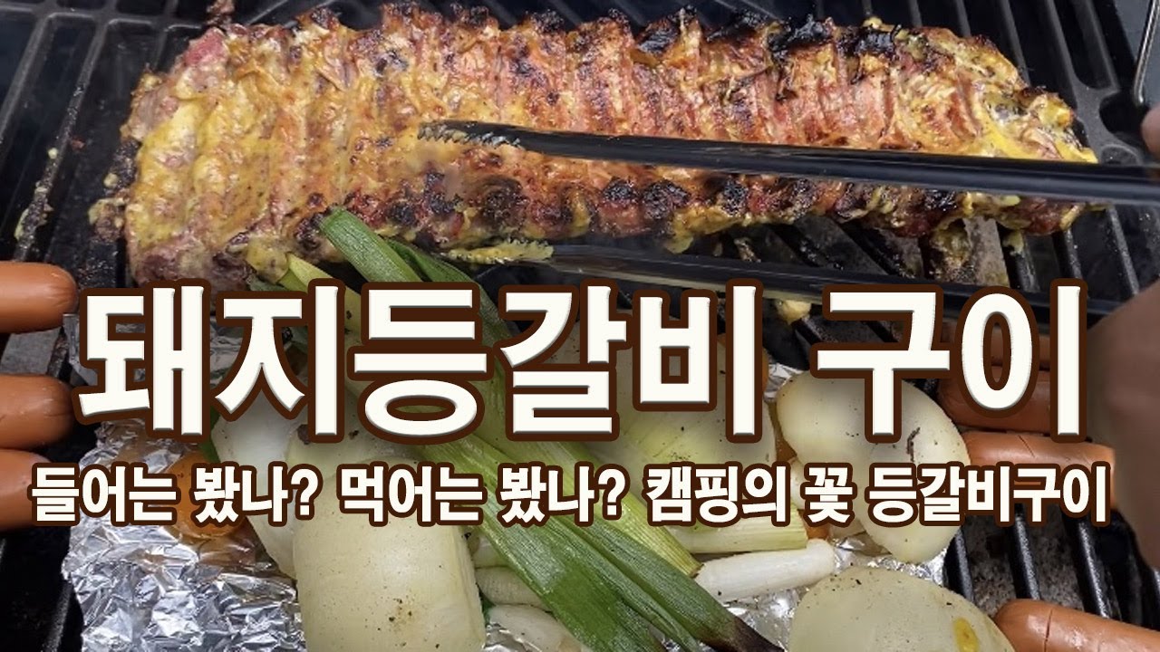 돼지 등갈비 구이 들어는 봤나? 먹어는 봤나? 캠핑의 꽃 숯불 등갈비구이  #등갈비손질 #등갈비구이 #숯불등갈비구이