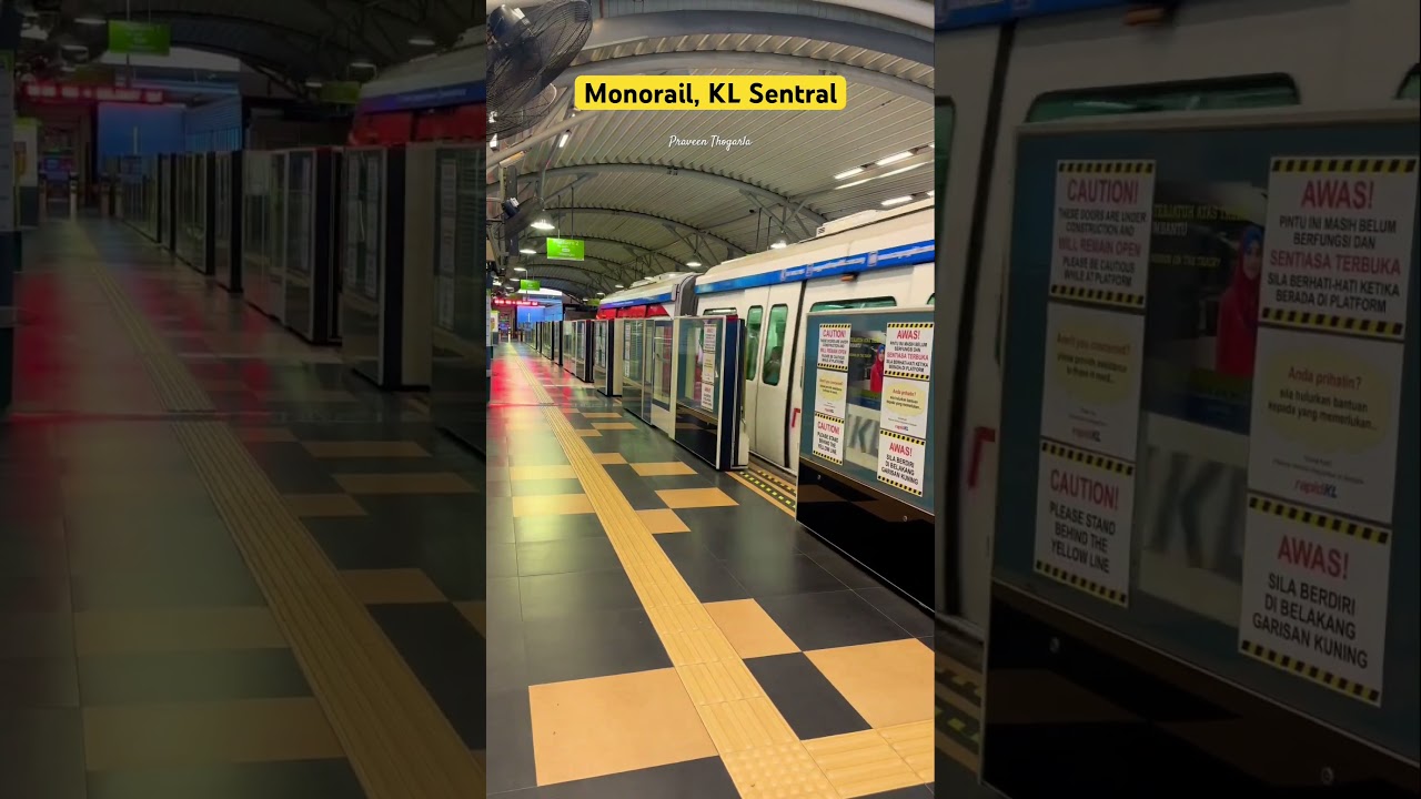 Monorail | KL Sentral | Kuala Lumpur #shorts #shortvideo #train #ytshorts #trending #rapidkl #reels