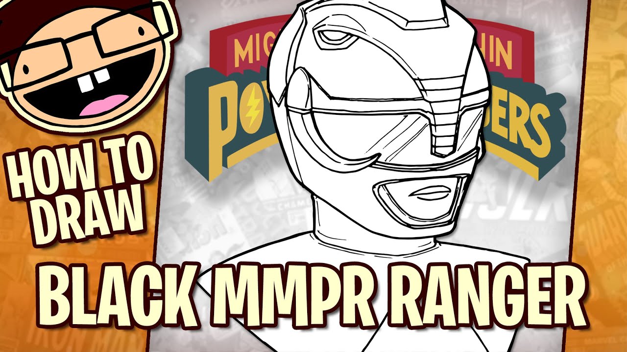 How to Draw BLACK RANGER / ZACK (Mighty Morphin Power Rangers) | Narrated Step-by-Step Tutorial