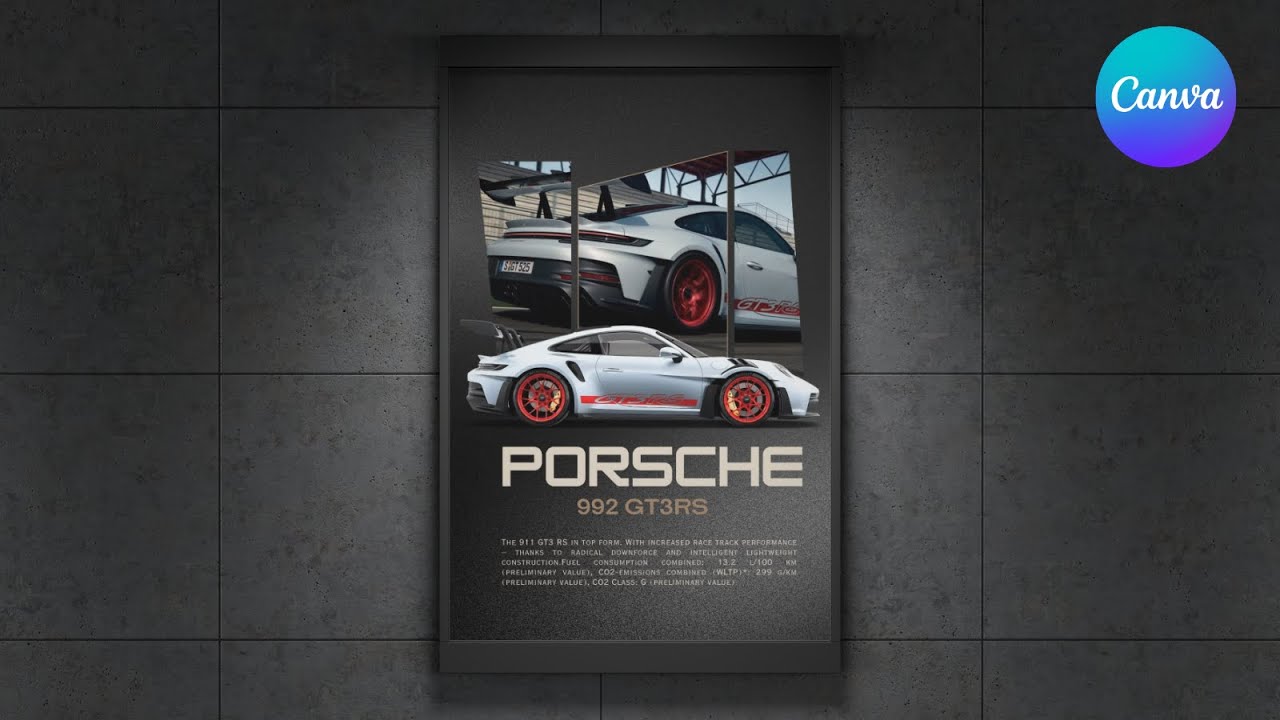 Luxury Car Poster Tutorial for Beginners - Step-by-Step Design Tutorial #canva #posterdesign