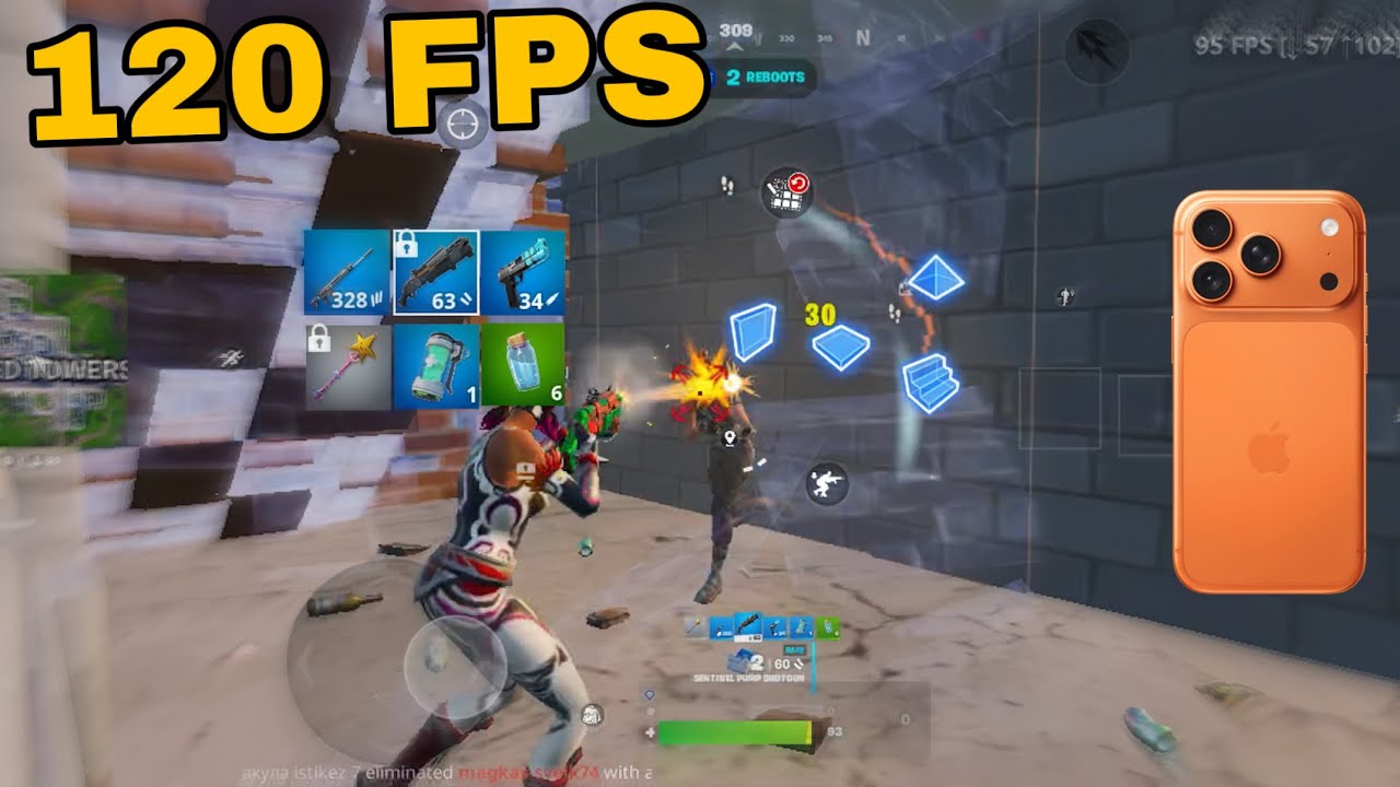 iPhone 17 Pro 120 Fps Fortntie Mobile Gameplay *Just Reached Diamond 2 Rank | Road To Unreal*
