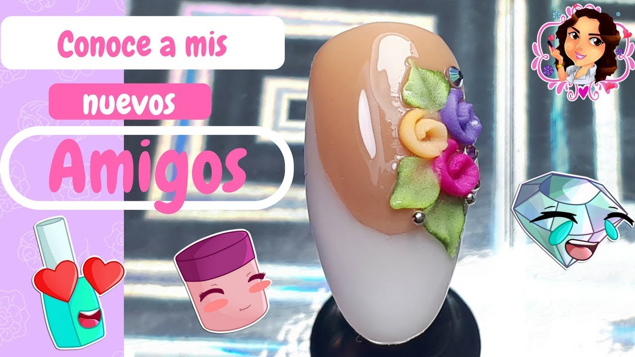 "Nailmoticones"😍 | French con florecitas💐