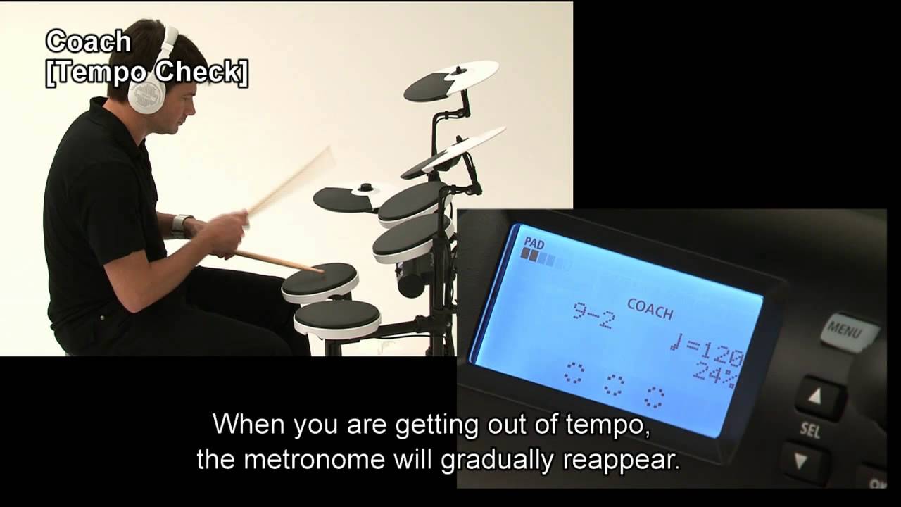 Roland V-Drums Portable TD-4KP Training Functions (Coach and QuickRec)