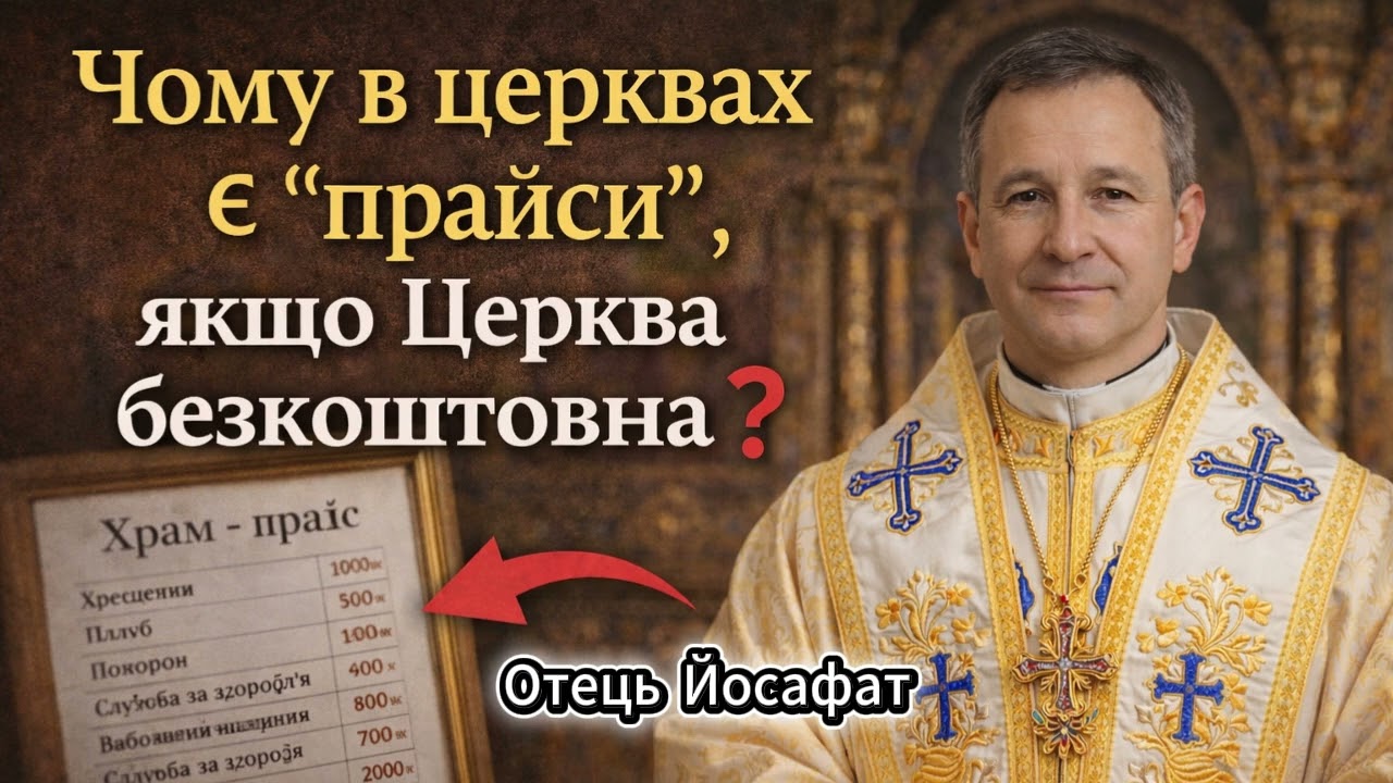 Чому в церквах є прайси якщо церква безкоштовна? - отець Йосафат - Запитання священнику.