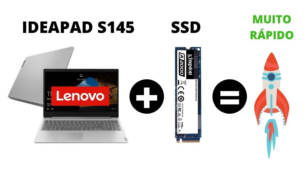 Fiz o UPGRADE no Lenovo S145, Coloquei um SSD no Ideapad S145 e olha o que deu