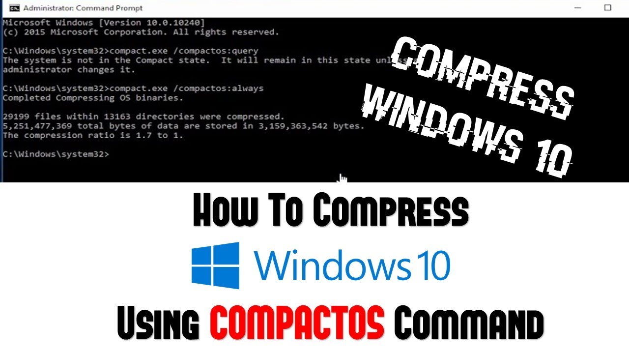 Как сжать жесткий диск в Windows 10: руководство | Введение в CompactOS