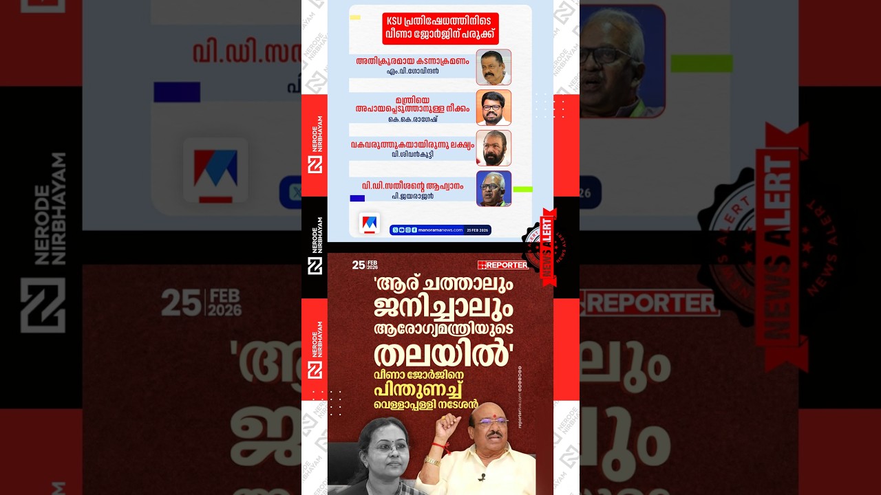 Youth Congress | Vellappally Natesan expressed support for Veena George | V. Sivankutty | sndp  cpim