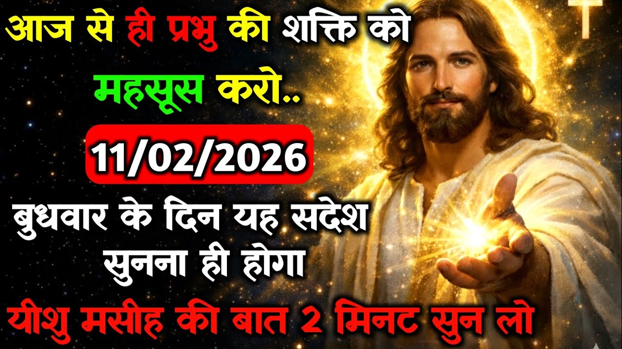 ✝️🔵11 फरवरी बुधवार 2026 का यीशु मसीह का सन्देश जरूर सुने Universe Message|Jesus Message#godmessage