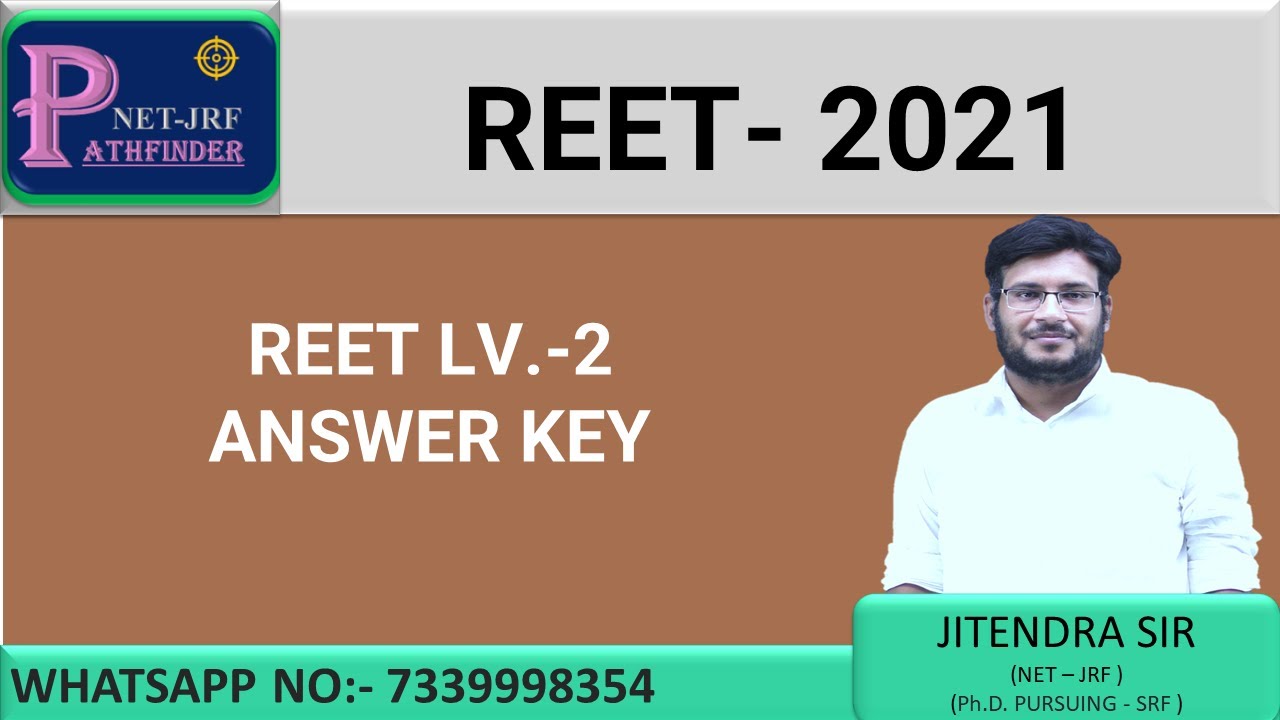REET 2021 ANSWER KEY || LEVEL- 2 QUESTION ANSWER || REET  LEVEL- 2  PAPER SOLUTION
