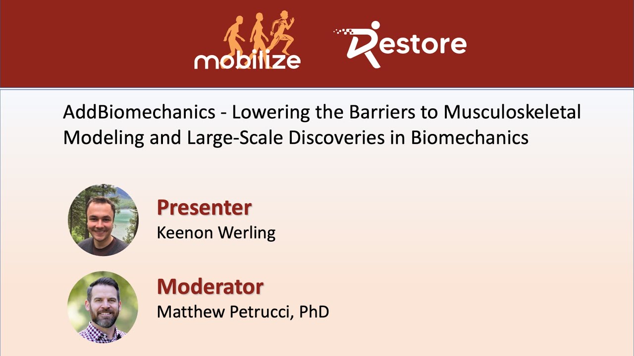 Webinar(Tutorial): AddBiomechanics - Enabling Large-Scale Discoveries in Biomechanics,  Part 2 of 2