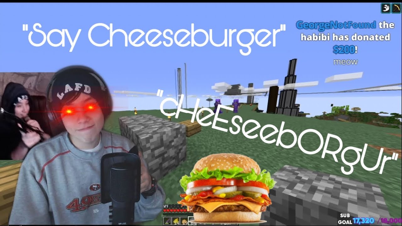 Quackity makes British people say “Cheeseburger” for 2 minutes and 37 seconds