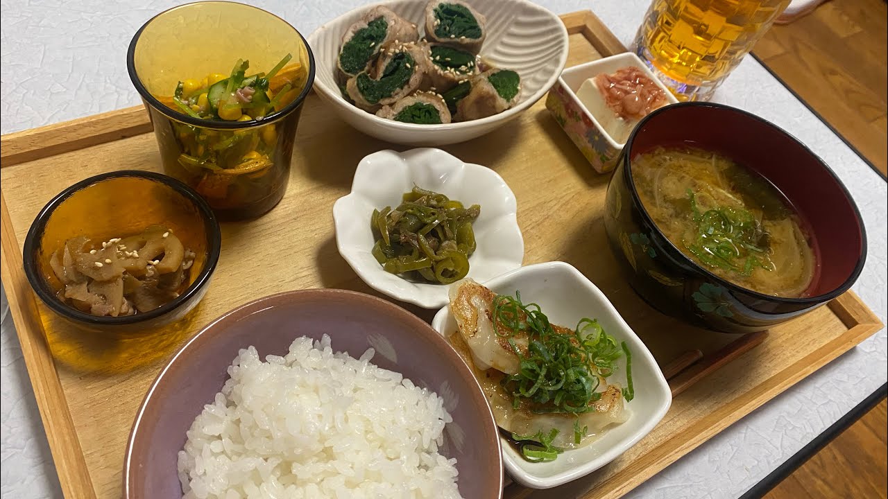 広島　Vlog簡単料理　平凡な日常　フルタイム主婦　ニラの豚肉巻き　時短料理　犬のいる暮らし