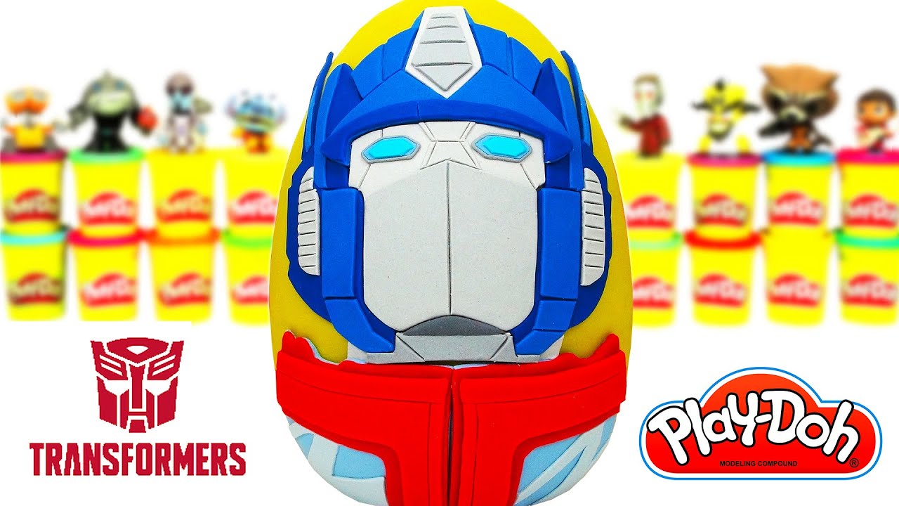 Transformers Optimus Prime Sürpriz Yumurta Oyun Hamuru Play Doh Transformers Oyuncakları