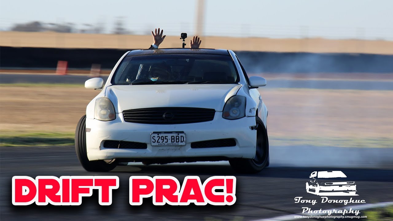 V35 Skyline goes to Mallala drift prac! Tandems with the turbo cars!
