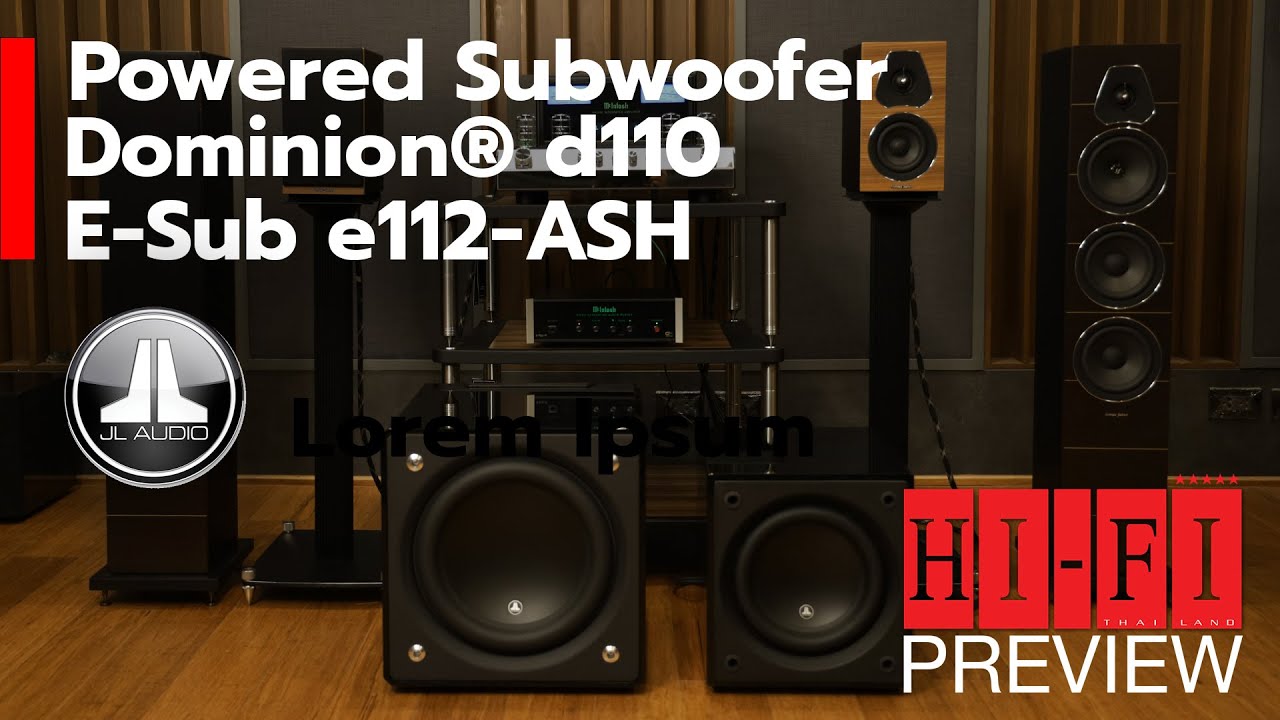 ๋JL Audio Dominion d110 | E-Sub e112