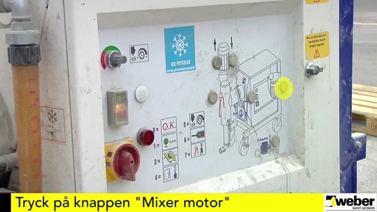 Uppstart, körning, rengöring av blandarpump Duo-Mix